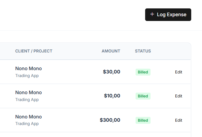 Expenses Feature